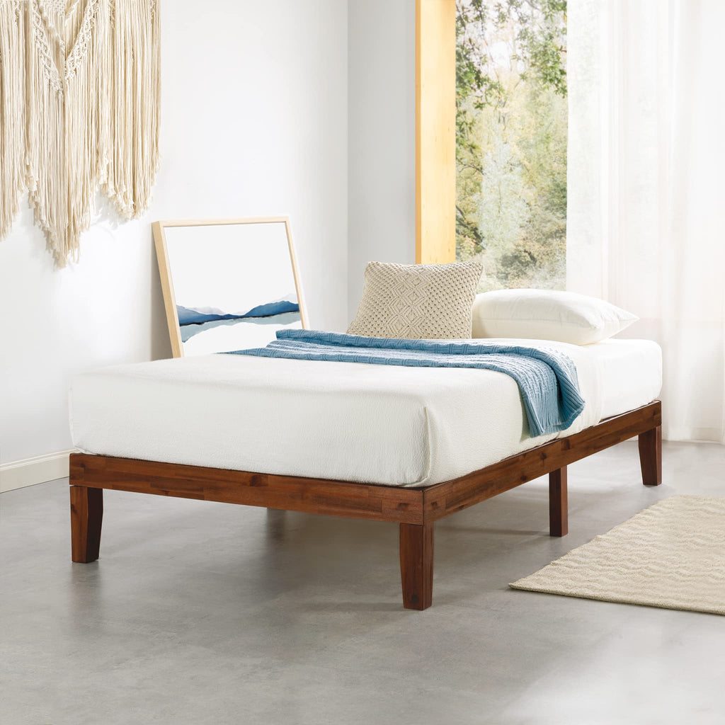 12-Inch Solid Wood Platform Bed, Twin, Espresso N381685