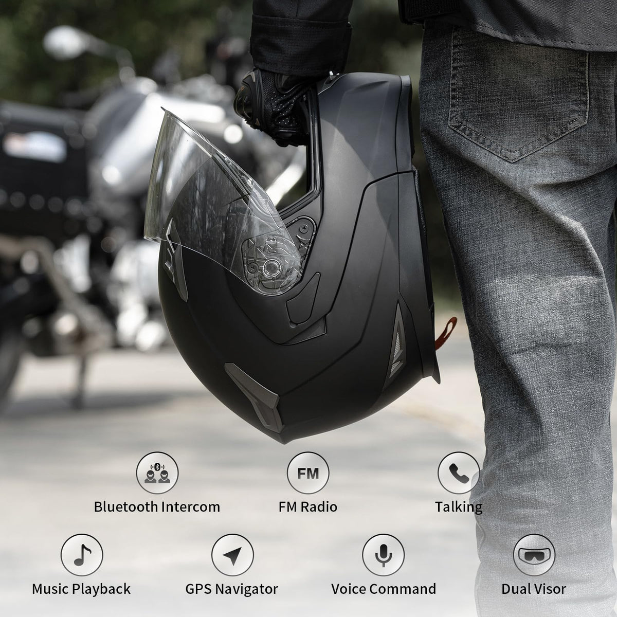 Flip-Up Modular Motorcycle Helmet R78059