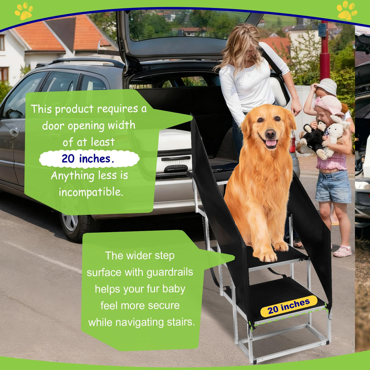 Dog Stairs with Guardrail Q76305