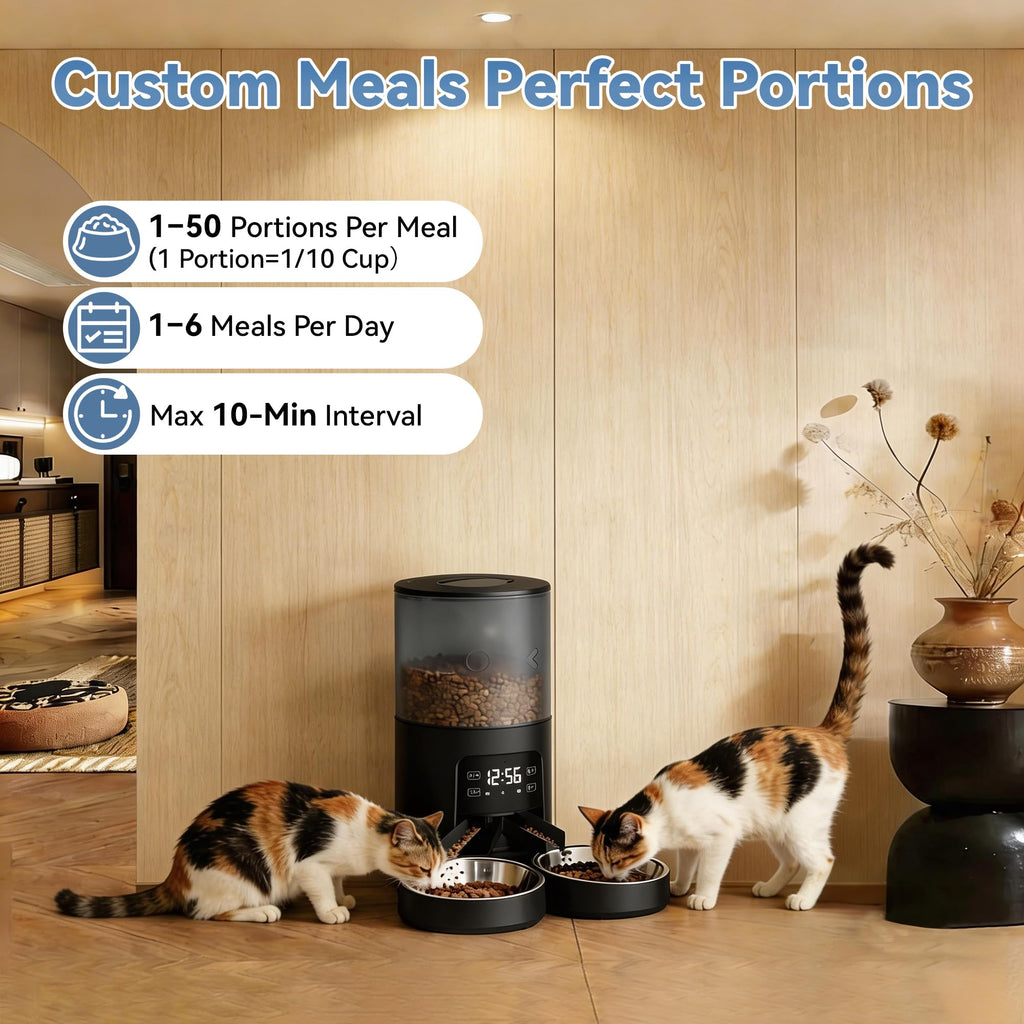 Automatic Cat Feeder 6L Black Q915