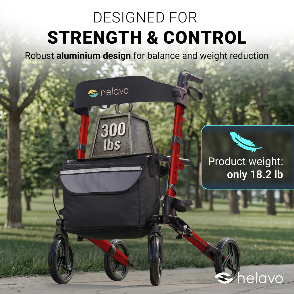 Foldable Lightweight Rollator Walker with Seat N7192