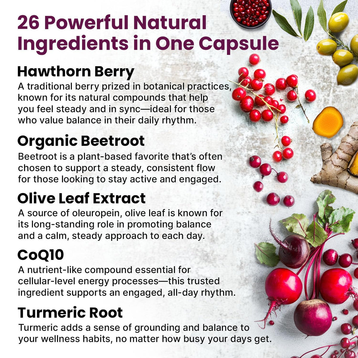 120 Caps Beet Root & CoQ10 Nitric Oxide Support E315