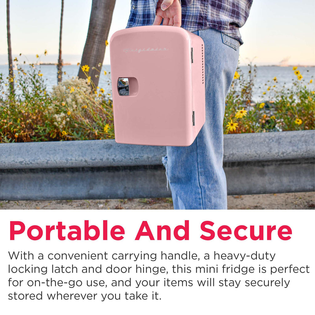 Mini Portable Compact Personal Fridge, 4 Liter Capacity, Pink N89249