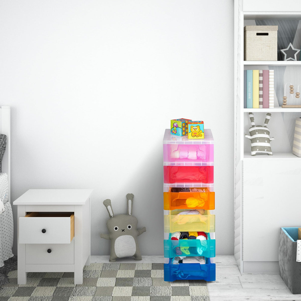 6 Drawer Plastic Rolling Storage Cart N4678