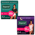 Adult Incontinence Underwear Bundle: Maximum S Blush 32 Count and Overnight S Blush 64 Count Q18812