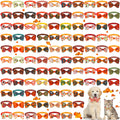 100 Pcs Fall Dog Bow Adjustable Pet Bowtie Collar E9896
