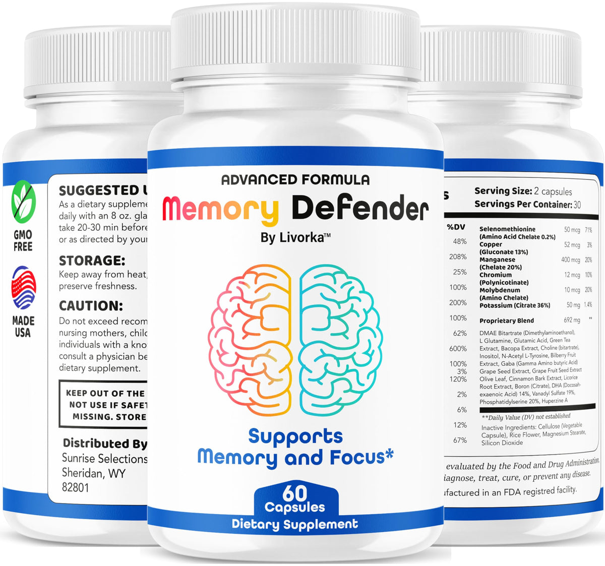 3 Pack Memory Capsules 180 Capsules H172