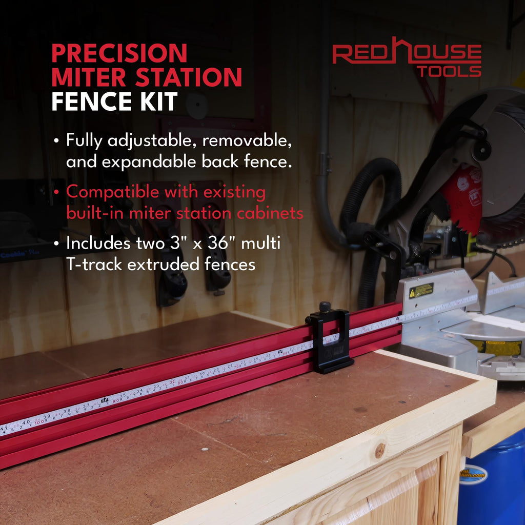 24 or 36-Inch Adjustable Aluminum Miter Station Fence Kit V750