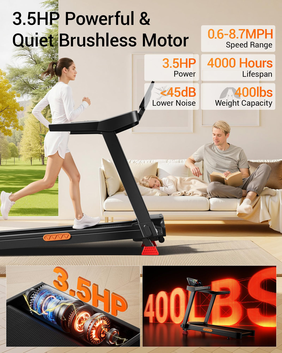 Treadmill with 20% Incline V5832
