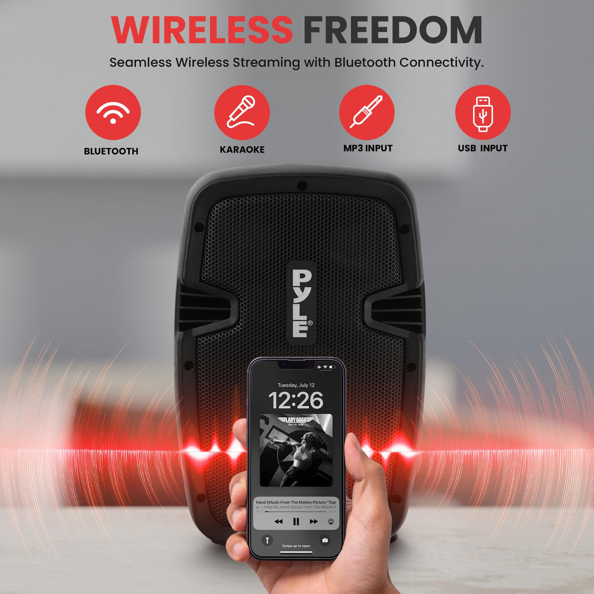 Dual 8 Inch Powered PA Speaker System R84786