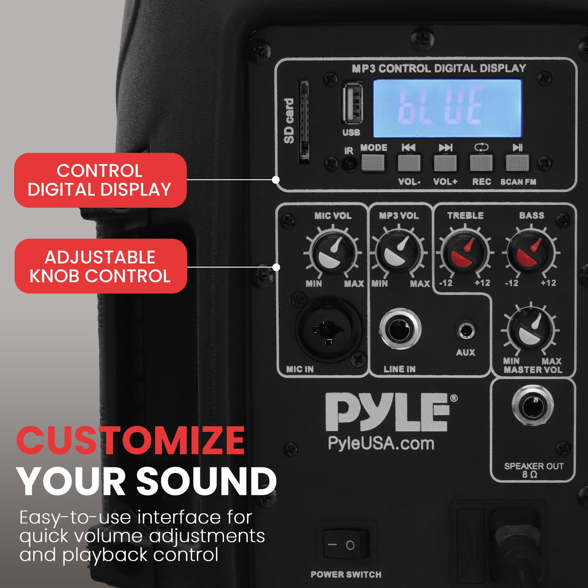 Dual 8 Inch Powered PA Speaker System R84786