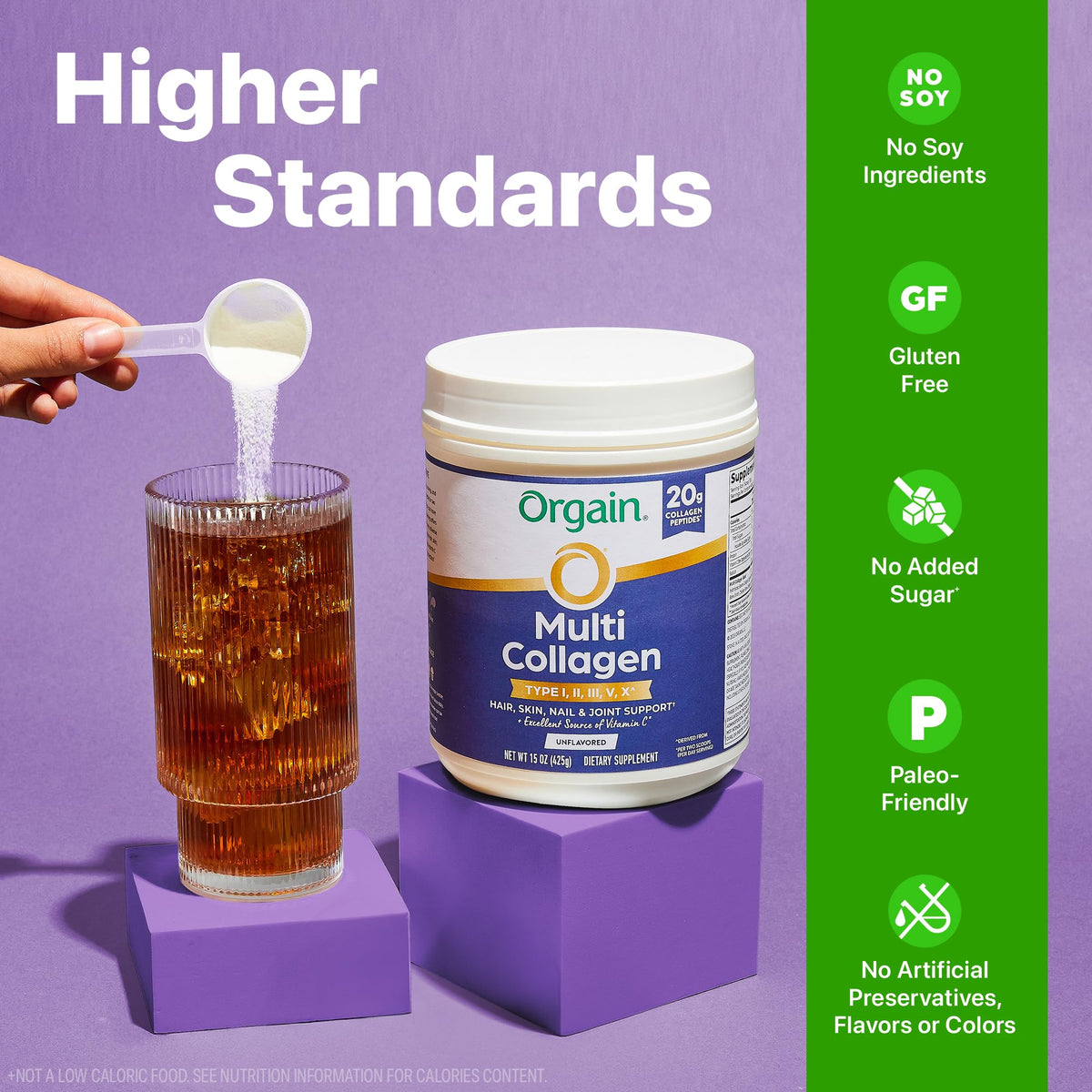 Unflavored Hydrolyzed Multi Collagen Peptides Powder 15oz T8133