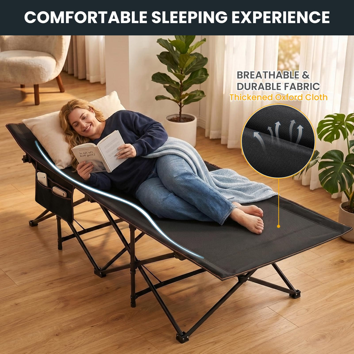 Oversized XXL Folding Camping Cot A12106