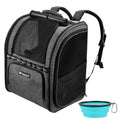 Dark Grey Breathable Mesh Cat Backpack Carrier U300535