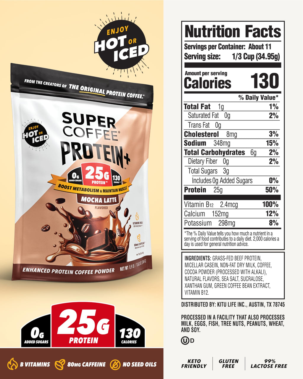 Instant Coffee Mocha 25g Protein 14oz M863