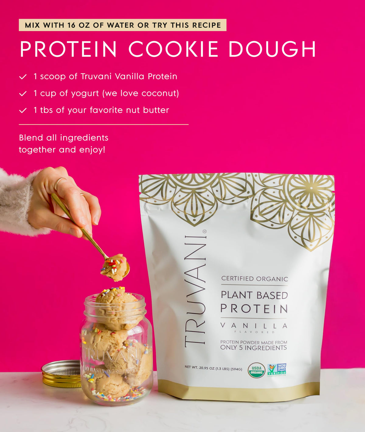 Organic Plant Based Protein Powder Vanilla 10 Servings I6897