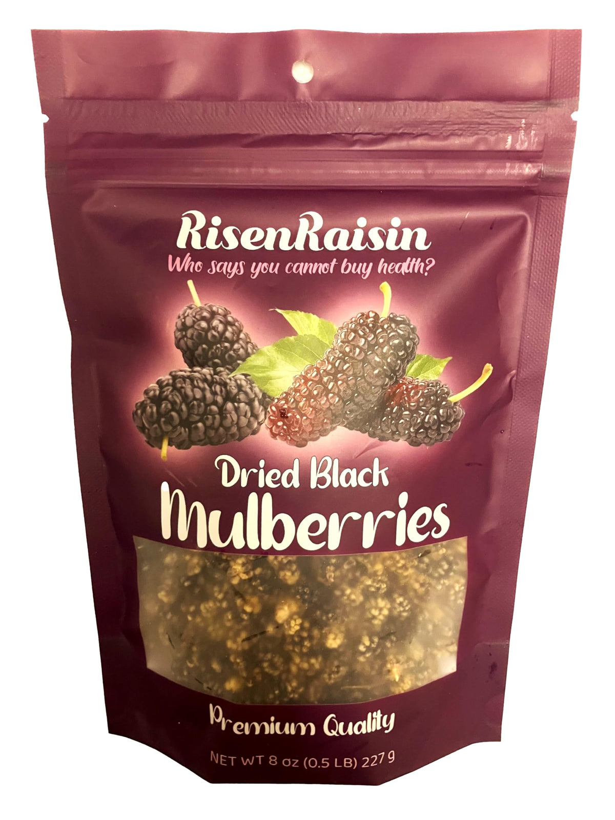 Dried Black Mulberries 8 oz No Sugar Added N5885