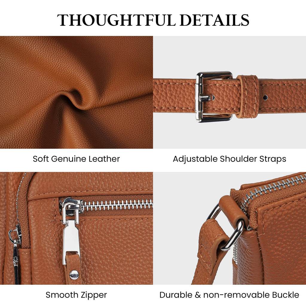 Anti Theft Genuine Leather Crossbody Bag with Wallet P955549