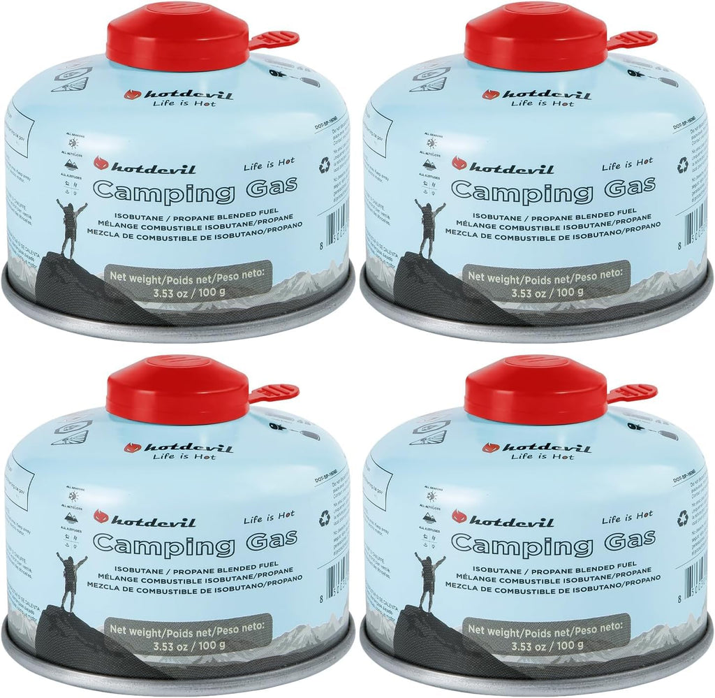 Isobutane Propane Camping Fuel Canister 3.53oz 4 Packs A1984
