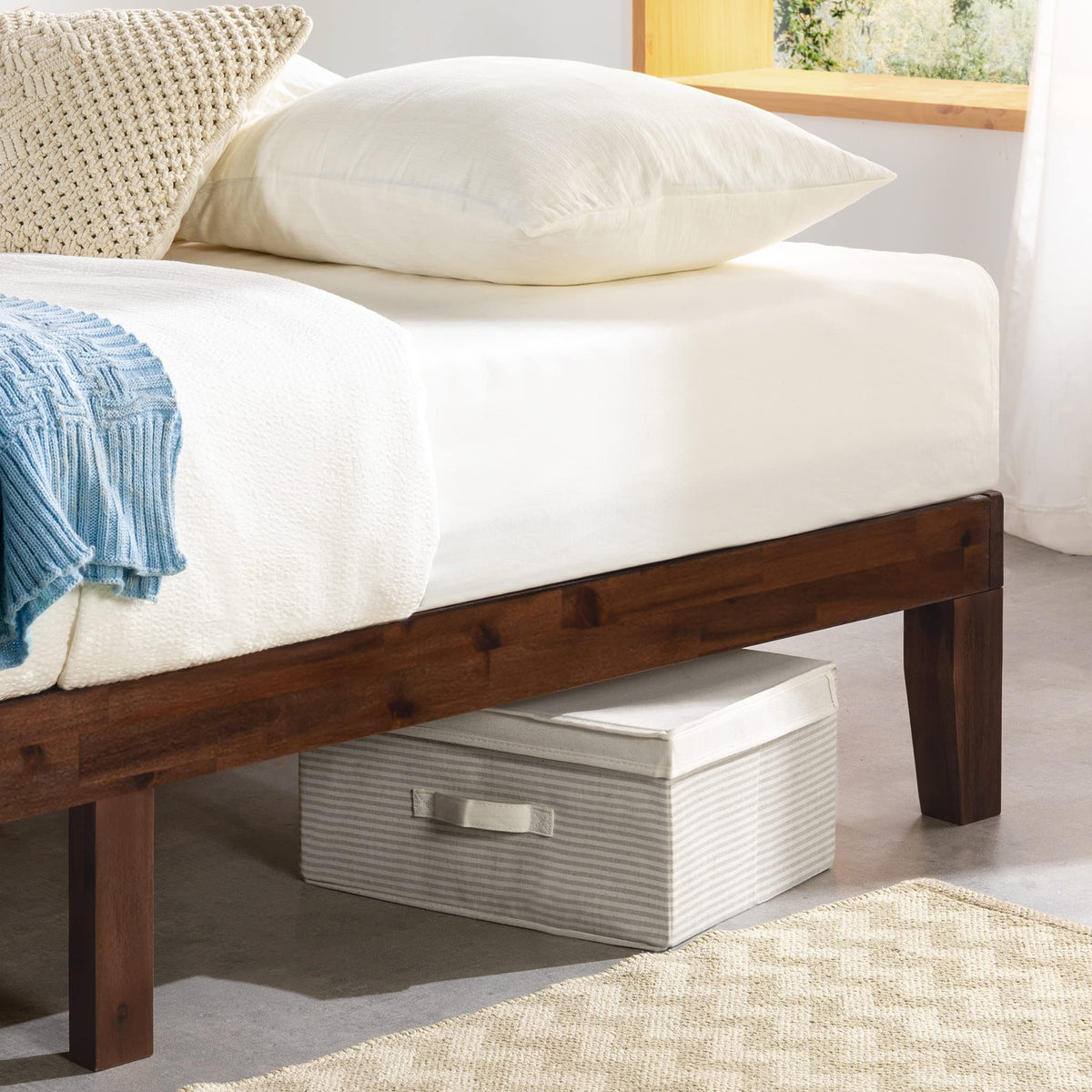 12-Inch Solid Wood Platform Bed, Twin, Espresso N381685