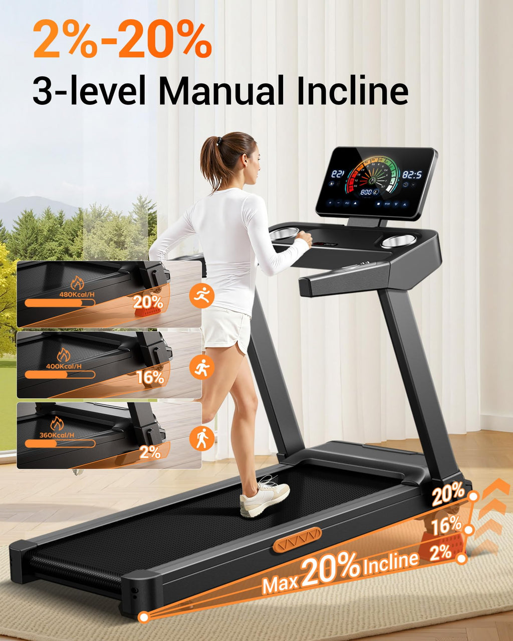 Treadmill with 20% Incline V5832