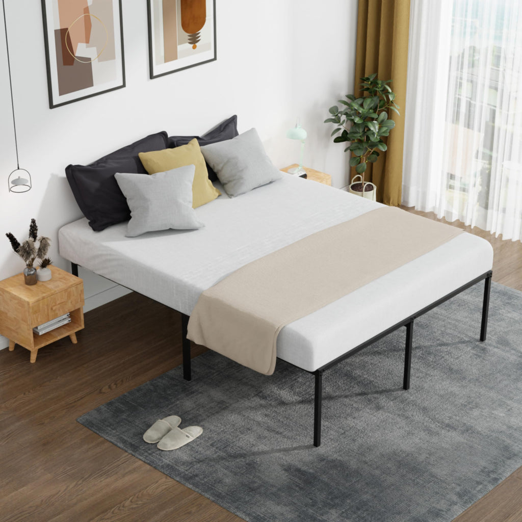 18 Inch Metal Full Bed Frame with Storage O87855