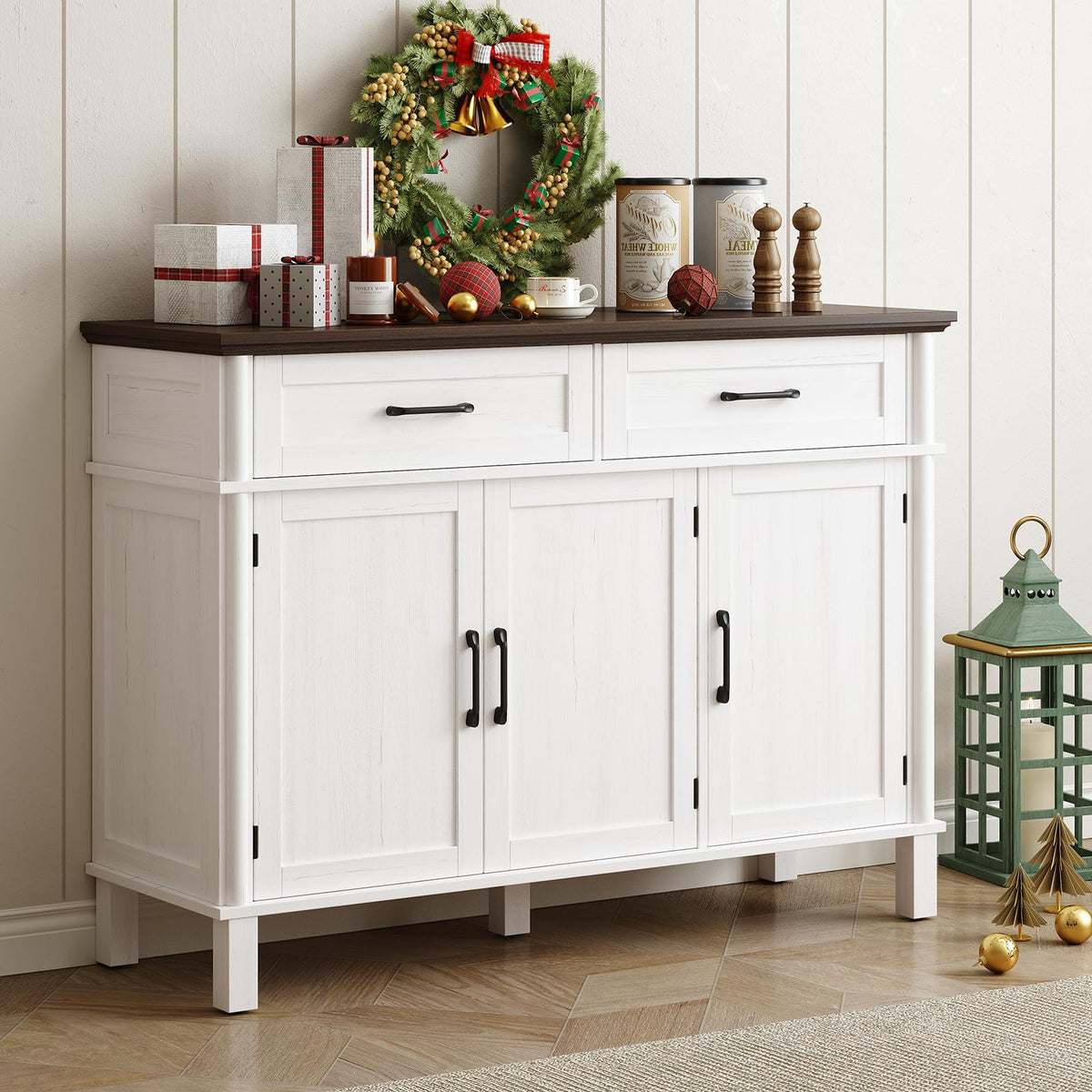48 Inch Off White Buffet Cabinet with Storage M22577