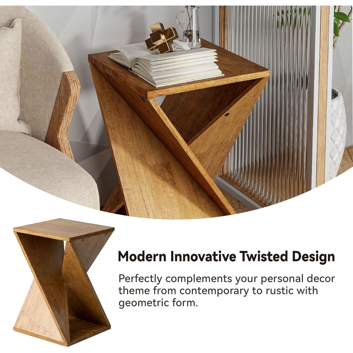 Rustic Farmhouse End Tables Set of 2 P2857