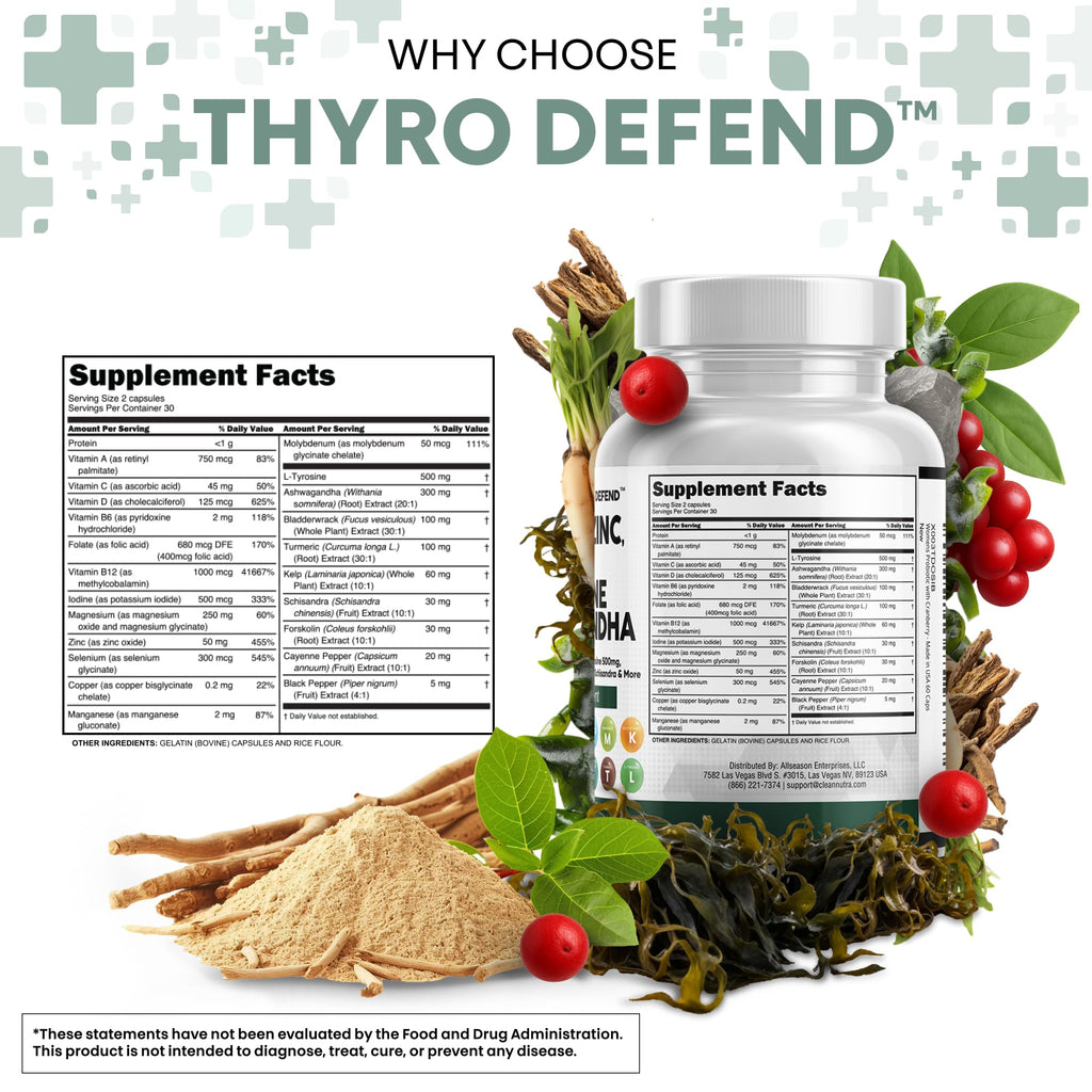 Selenium Iodine Thyroid Support Capsules H33412