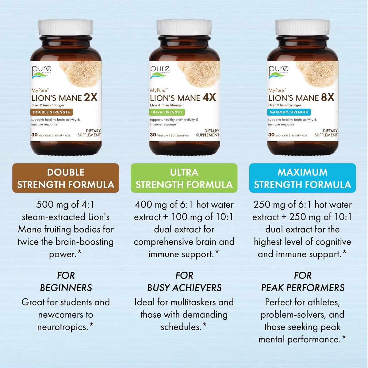 Lion's Mane Brain Support Supplement 30 Capsules I574048