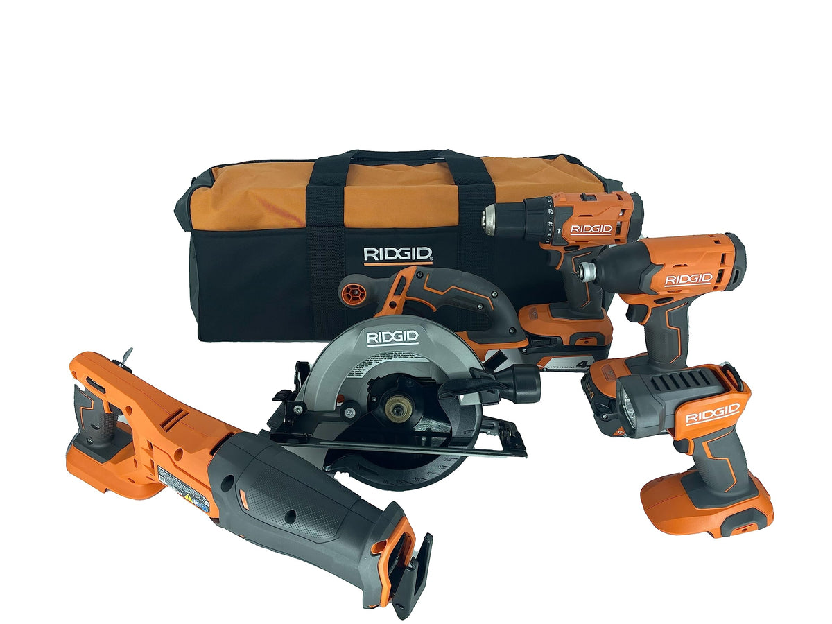 18V Lithium-Ion Cordless 5-Tool Kit with 4.0 Ah Batteries and Charger O599036
