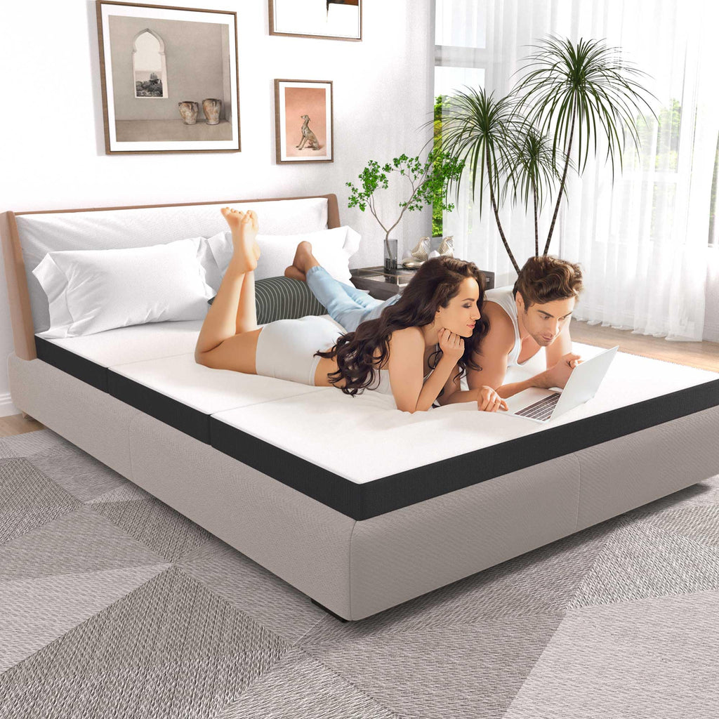 Tri-Fold Gel Memory Foam Mattress with Washable Cover, 3 Inch Queen V265396