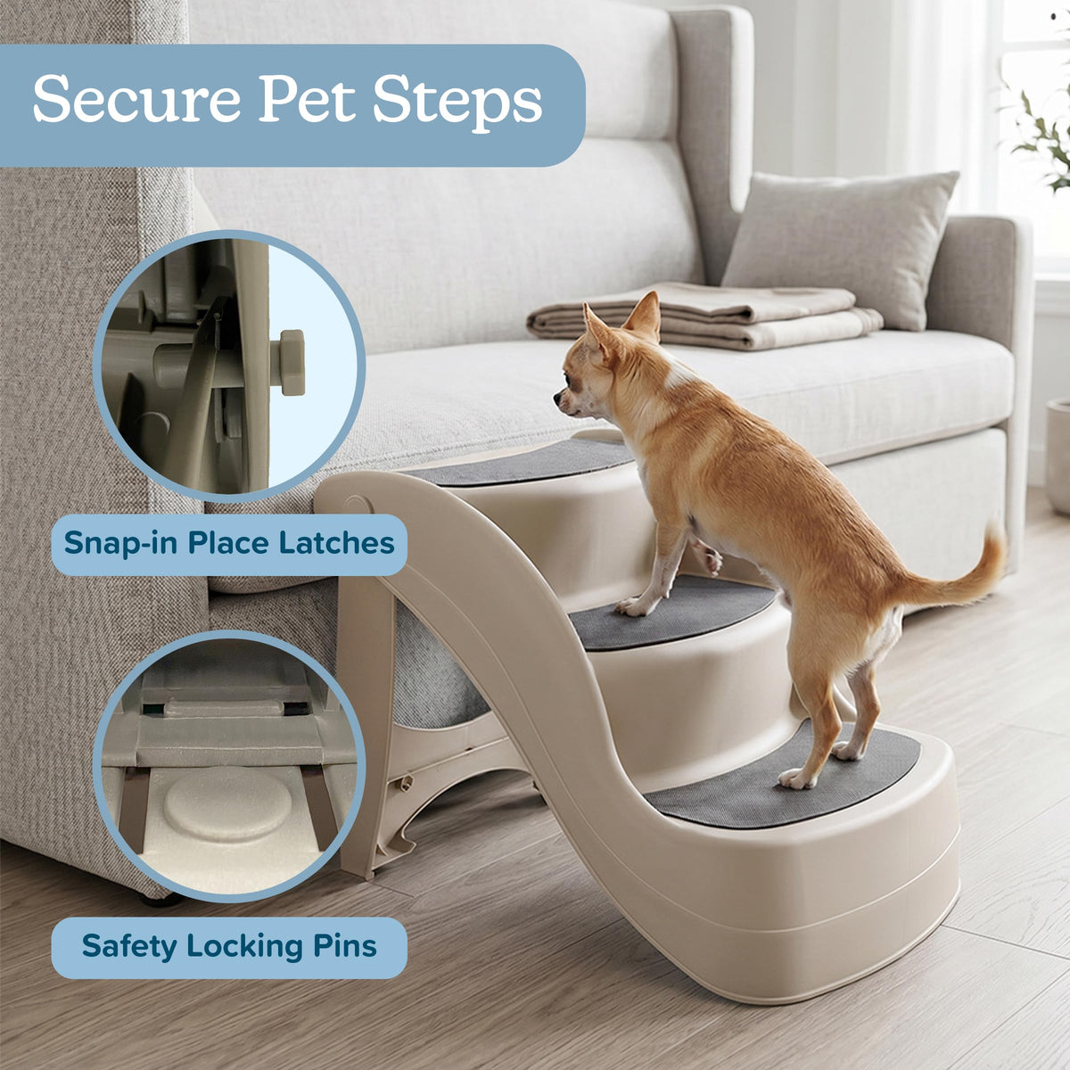 3-Step Dog Stairs with Safety Locking Pins U85575