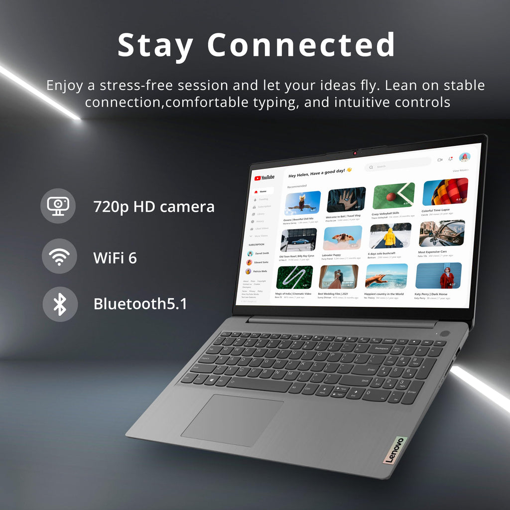 15.6" FHD Touch Laptop, Intel i3, 8GB RAM, 256GB SSD, Grey V288258