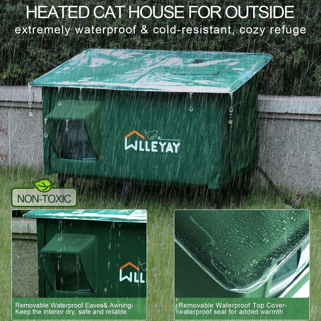 Extra Large Collapsible Heated Cat House S495