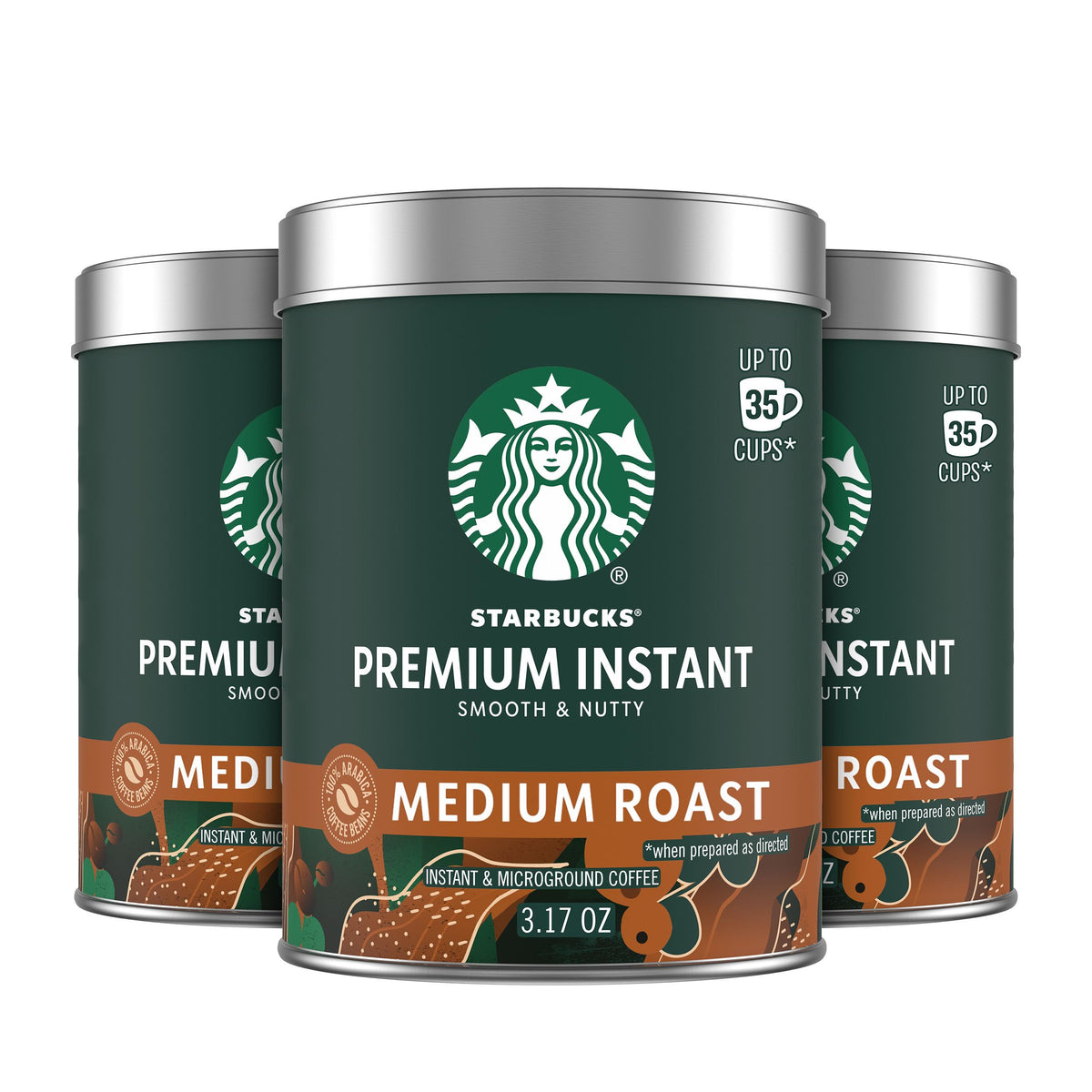 Medium Roast Instant Coffee 3 Tins 3.17 oz Q100311