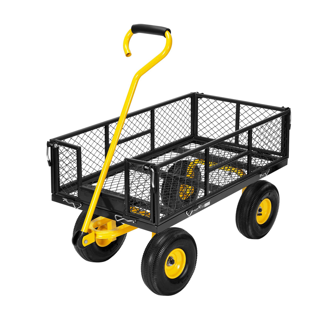 Heavy Duty 4.5 Cu Ft Mesh Steel Garden Cart J514