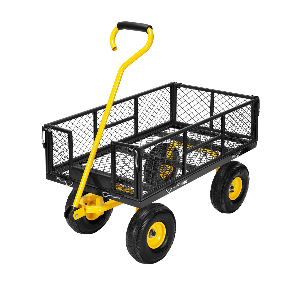 Heavy Duty 4.5 Cu Ft Mesh Steel Garden Cart J514