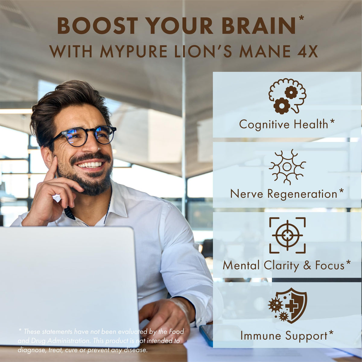 Lion's Mane Brain Support Supplement 30 Capsules I574048