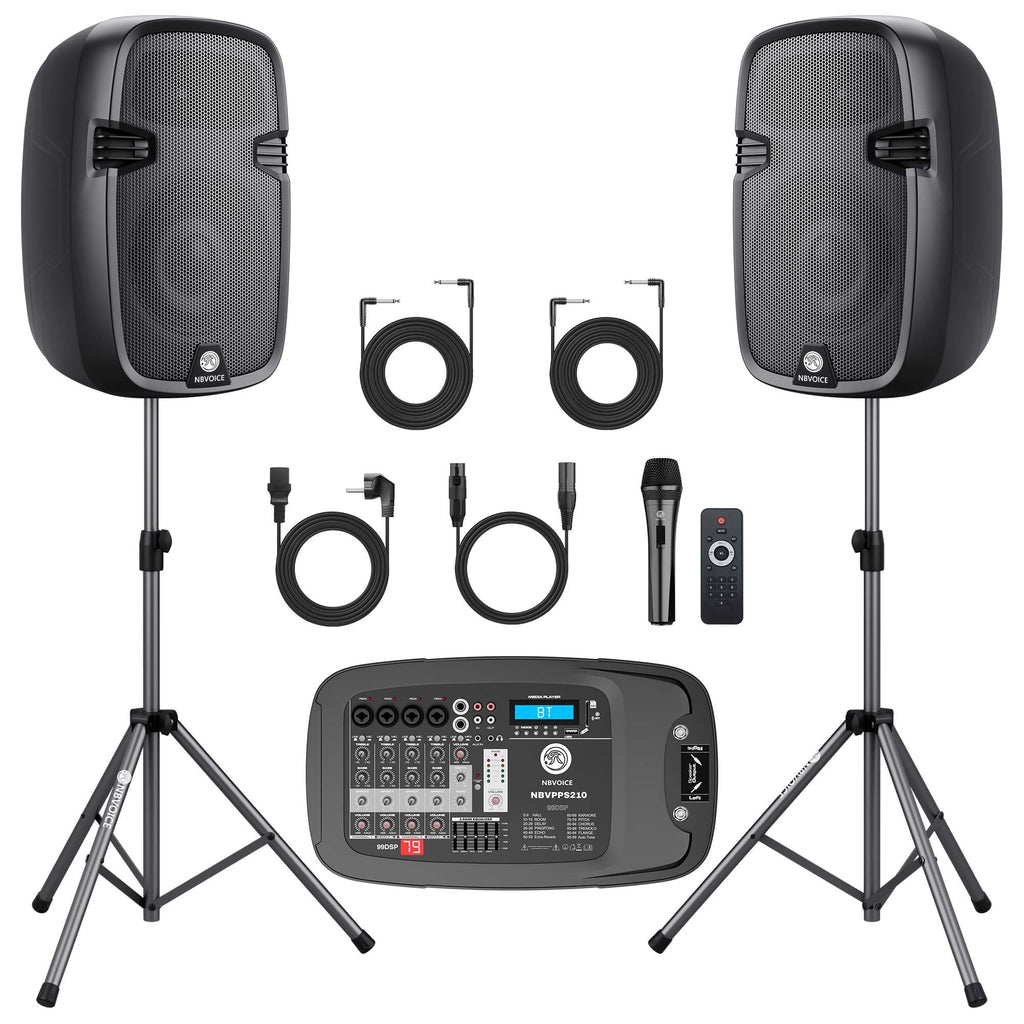 10" 600W Powered PA System with 8-Channel Mixer B668627