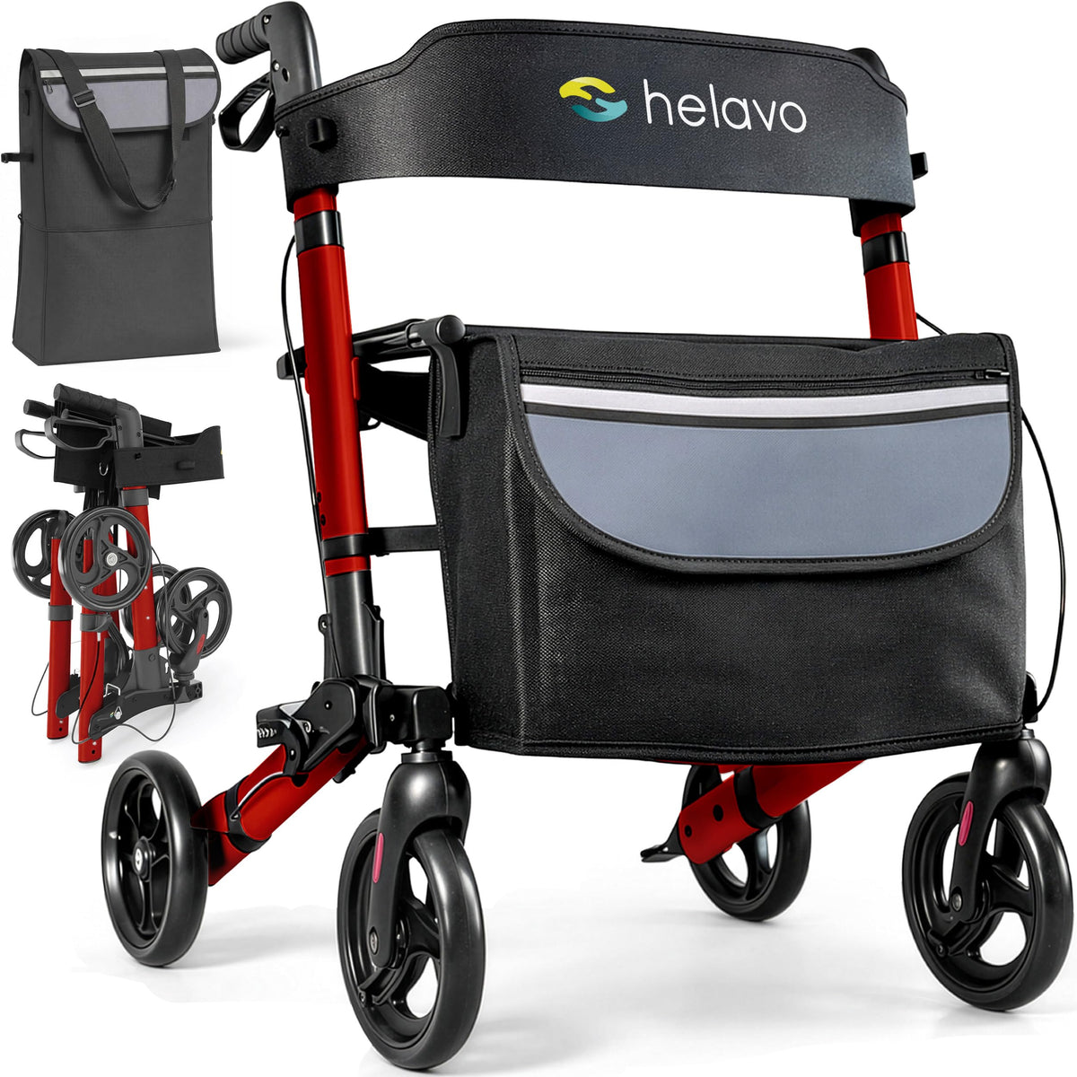 Foldable Lightweight Rollator Walker with Seat N7192