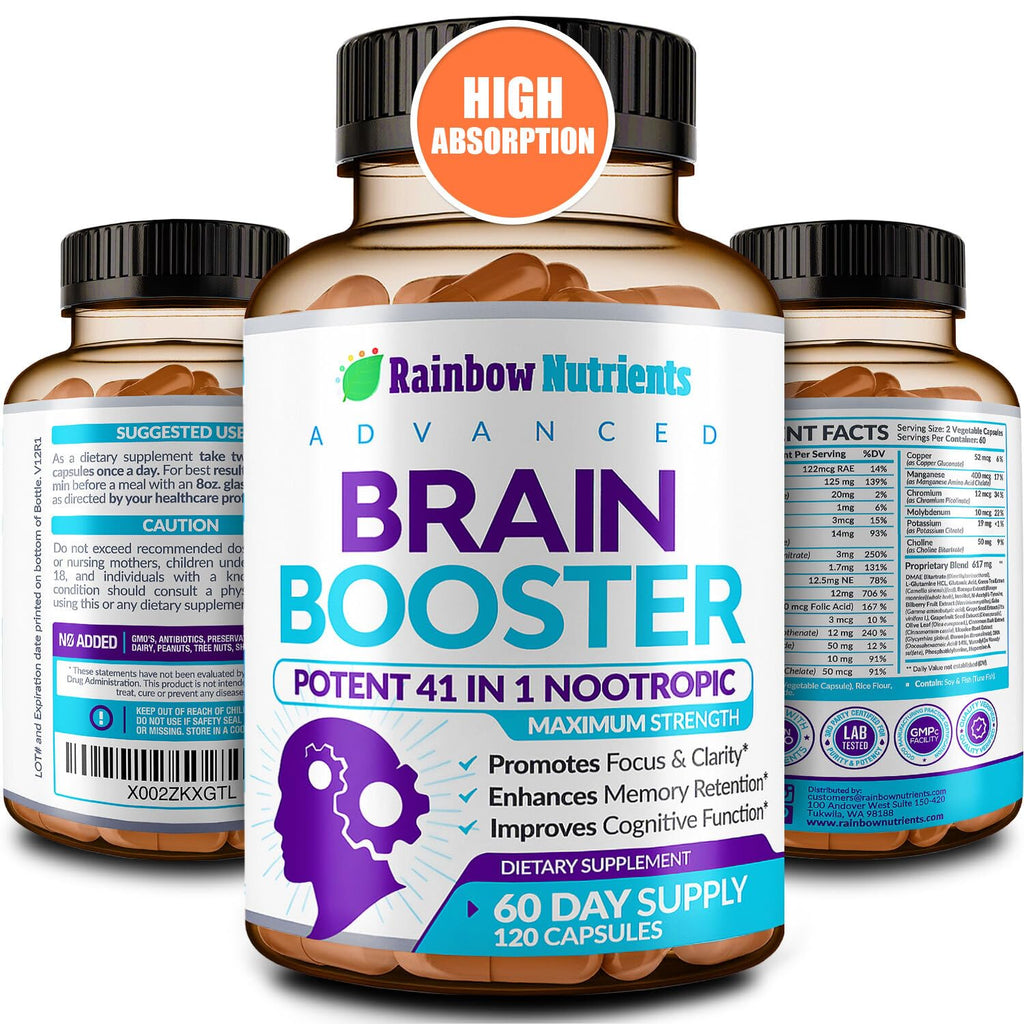 120 V Capsules Brain Support Supplement with DMAE B4224