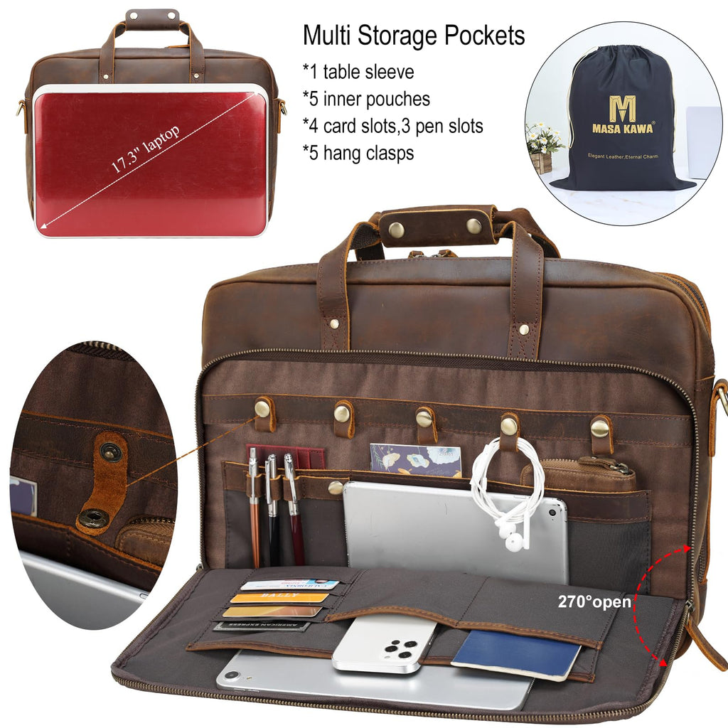 Leather Laptop Briefcase A69831