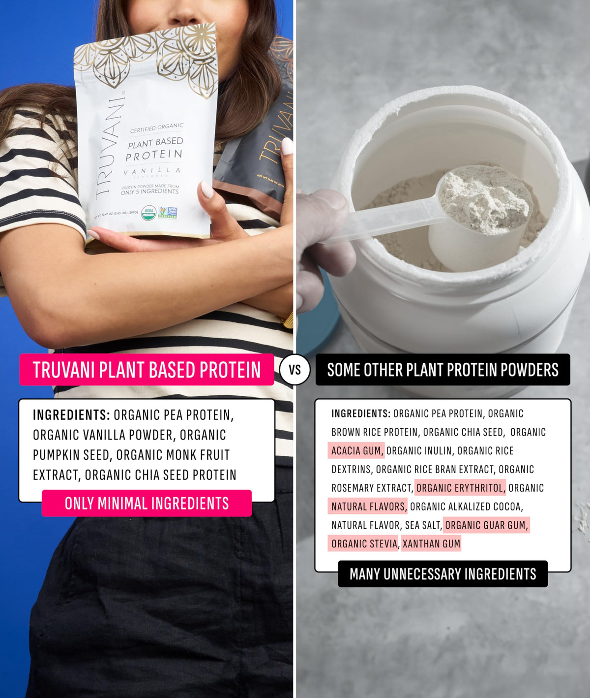 Organic Plant Based Protein Powder Vanilla 10 Servings I6897