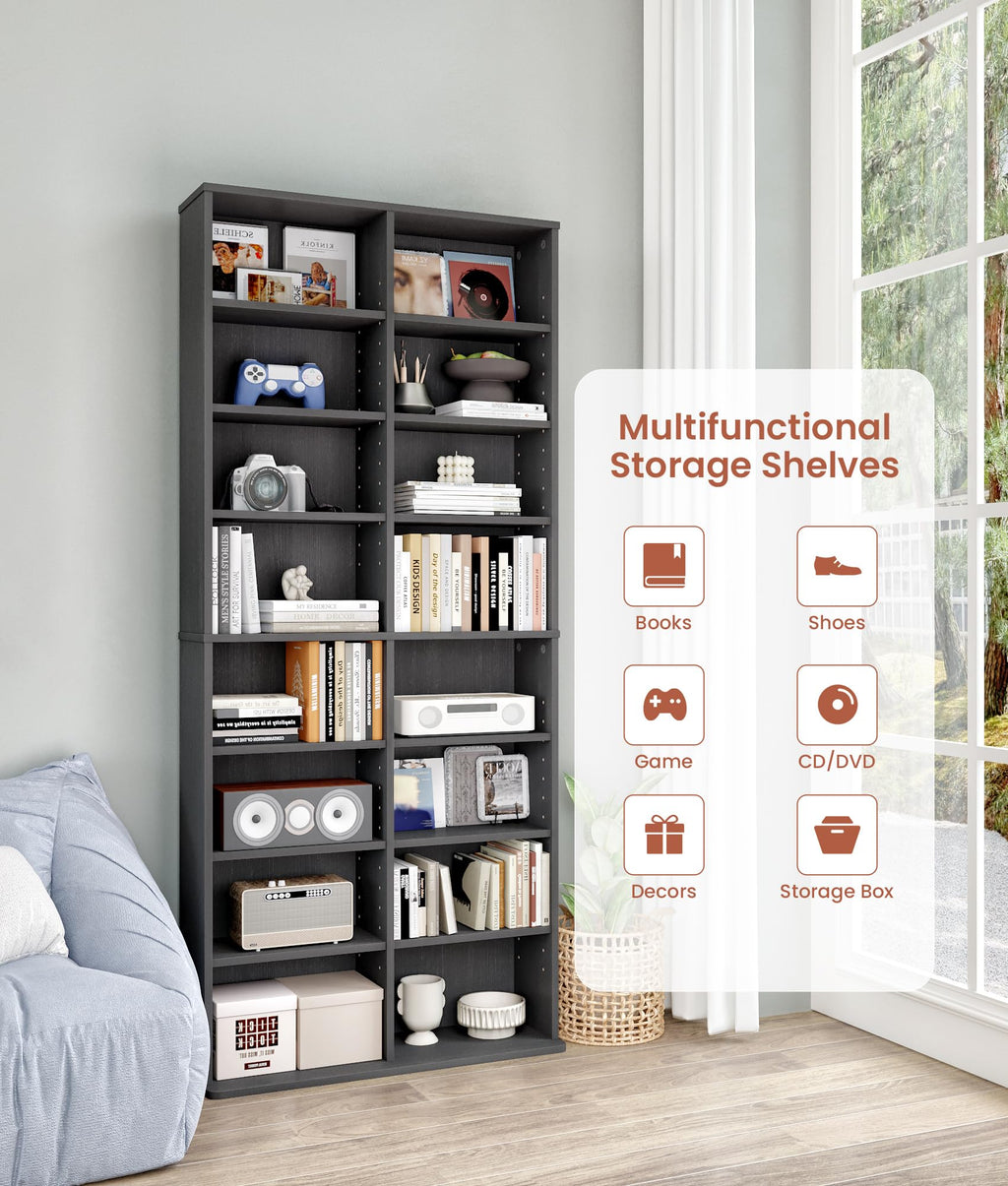 16-Shelf DVD Storage Rack G544