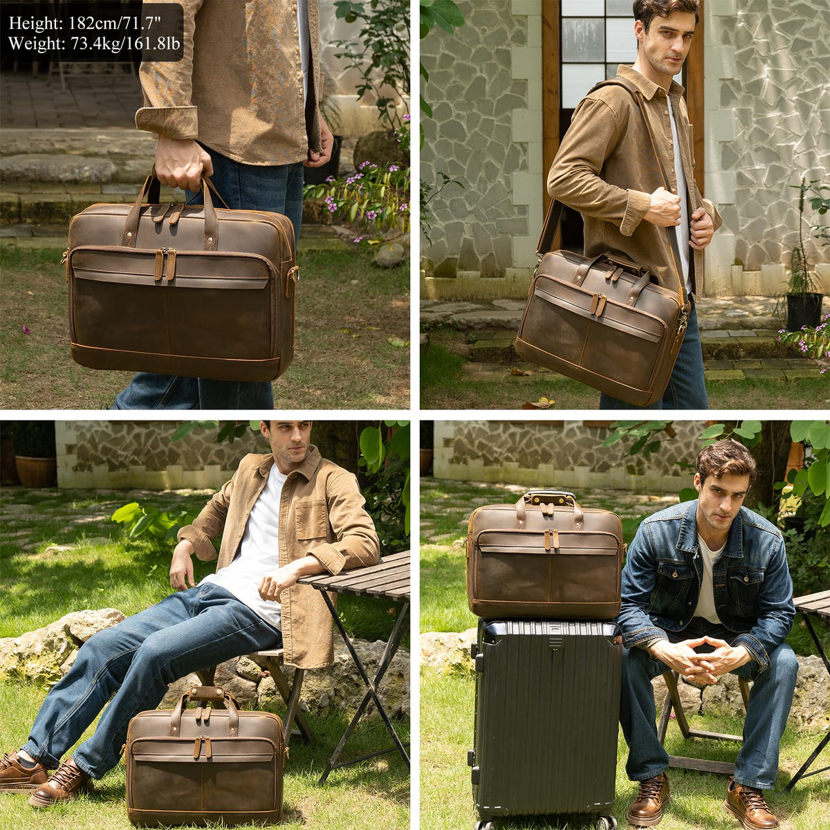 Leather Laptop Briefcase A69831