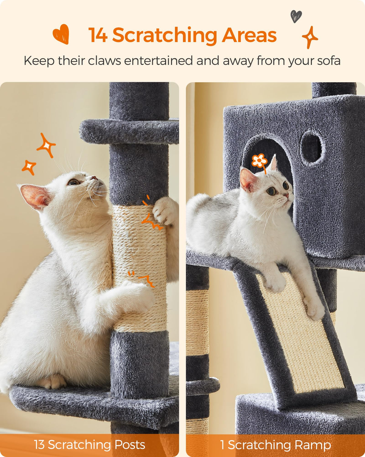 81.1-Inch Multi-Level Cat Tree T5889