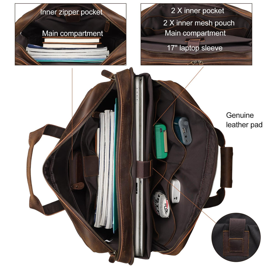 Leather Laptop Briefcase A69831