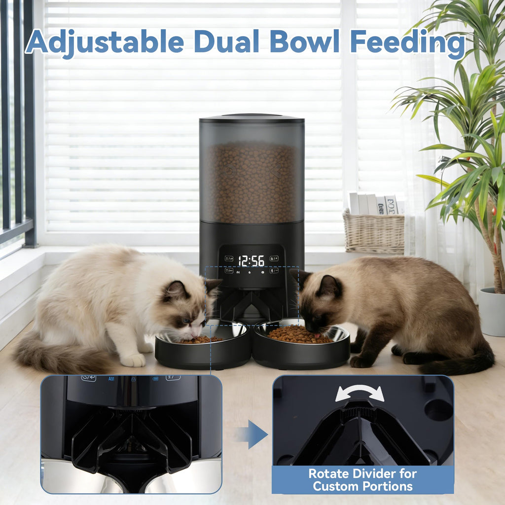 Automatic Cat Feeder 6L Black Q915
