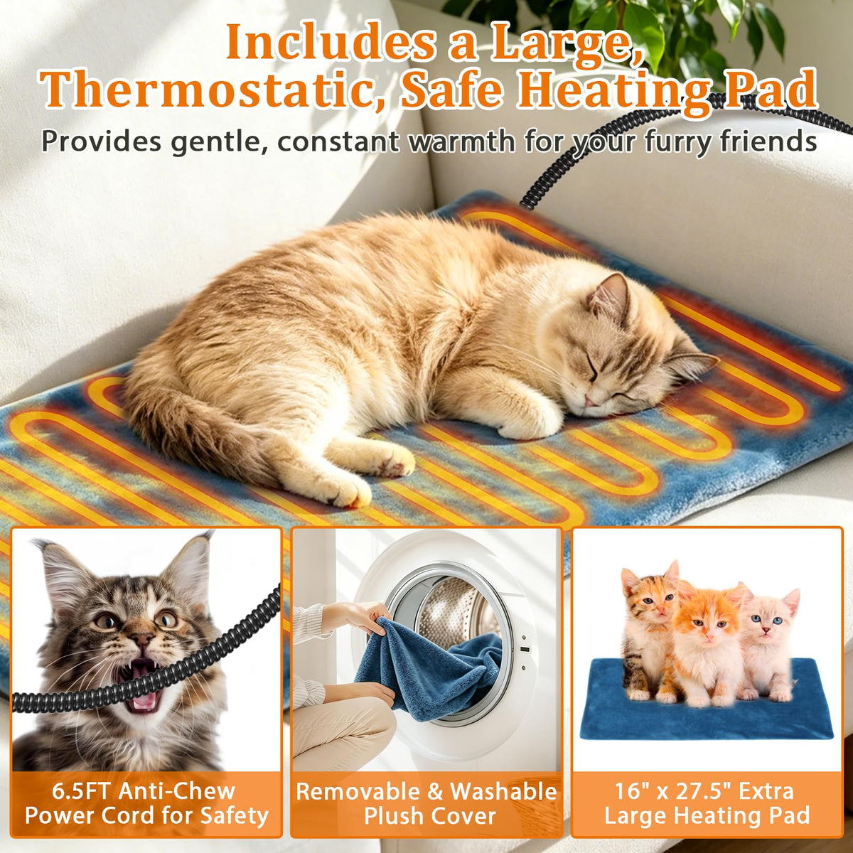 Extra Large Collapsible Heated Cat House S495